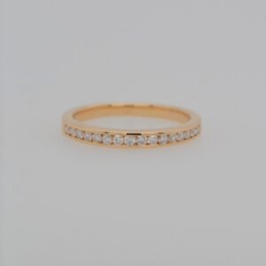 14K Yellow Gold Diamond Channel Set Band