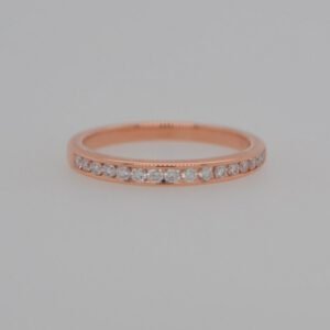 14K Diamond Channel Set Band