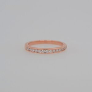 14K Rose Gold Diamond Channel Set Band
