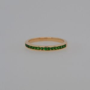 14K Tsavorite Garnet Channel Set Band