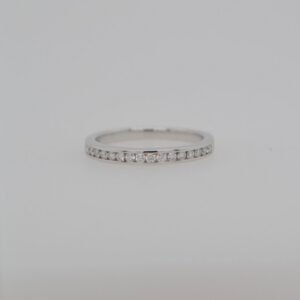 14K White Gold Diamond Channel Set Band