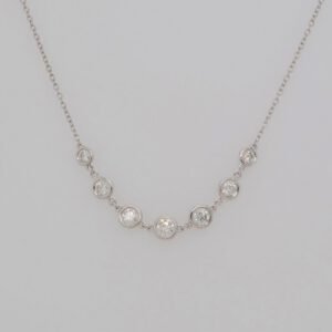 14K Diamond Bezel Set Necklace
