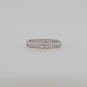 14K Confetti Diamond Narrow Brushed Band