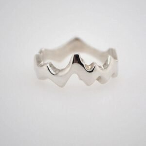 Sterling Silver Teton Silhouette Wide Band