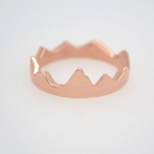 14K Rose Gold Teton Layering Ring