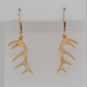 LAST CALL! 14K Yellow Gold Heavyweight Antler Earrings