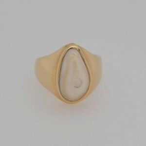 14K Elk Ivory Wide Ring