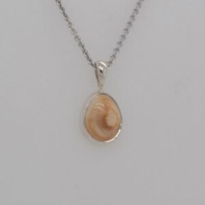 Sterling Silver Bezel Elk Ivory Pendant