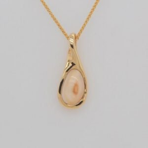 14K Swoop Elk Ivory Pendant