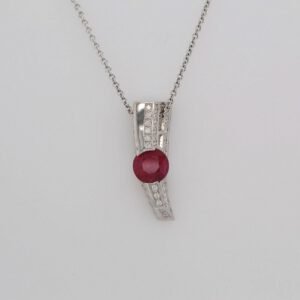 One of a Kind, 18K Ruby & Diamond Pendant