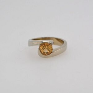 14K Natural Topaz Bypass Ring