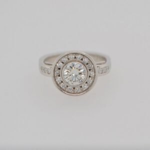 One of a Kind, Platinum Diamond Halo Ring