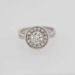 One of a Kind, Platinum Diamond Halo Ring