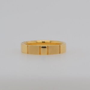 18K Sectioned Mixed Finish Band
