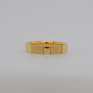 18K Sectioned Mixed Finish Band