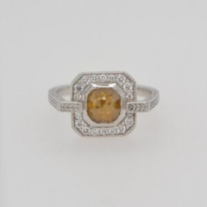 One of a Kind, Platinum Yellow & White Diamond Ring