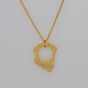 18K Diamond Abstract Friendship Pendant