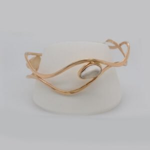 14K Elk Ivory Snake River Bangle Bracelet