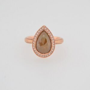 One of a Kind, 14K Rose Cut Yellow Diamond Ring