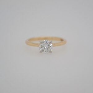 14K Diamond Solitaire 0.91 Carat Ring