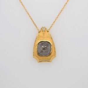 One of a Kind, 18K Black Rose Cut Diamond Necklace
