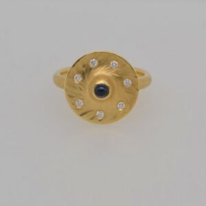 One of a Kind, 18K Sapphire & Diamond Ring