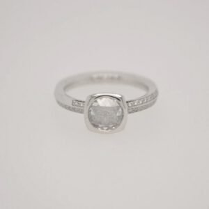 One of a Kind, Platinum Rose Cut Diamond Ring