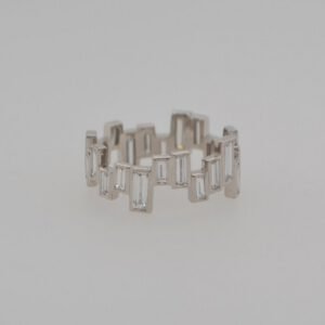 One of a Kind, Platinum Baguette Bezel Set Diamond Eternity Ring