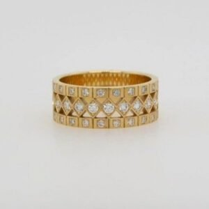 One of a Kind, 18K Diamond Cut Out Band