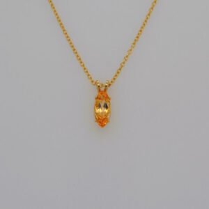 14K Marquise Citrine Pendant