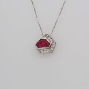 One of a Kind, Platinum Pink Tourmaline & Diamond Necklace