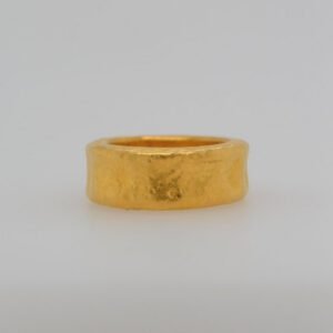24K Hollow Wide Textured Band