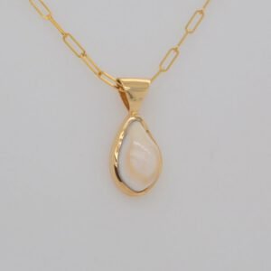 14K Bezel Set Elk Ivory Pendant