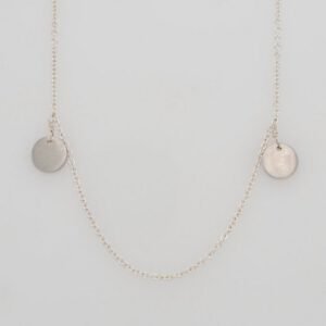 Sterling Silver Hanging Disc Necklace