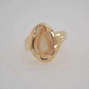 14K Prong Elk Ivory Ring