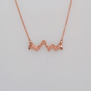 14K Rose Gold Teton Silhouette Necklace