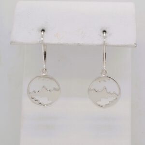 Sterling Silver Teton Cut Out Medium Dangle Earrings
