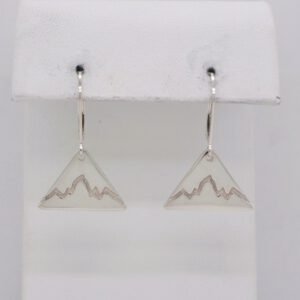Sterling Silver Teton Triangle Dangle Earrings