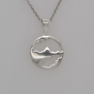 Sterling Silver Teton Cut Out Pendant