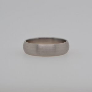 Platinum Brushed Domed Band