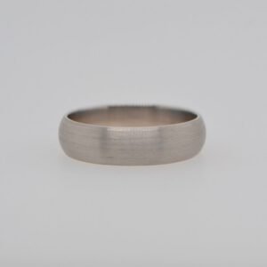 Platinum Brushed Domed Band