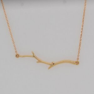 14K Suspended Antler Necklace