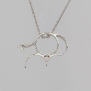 Sterling Silver Simms Bison Pendant