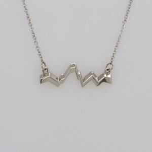 14K White Gold Teton Silhouette Necklace