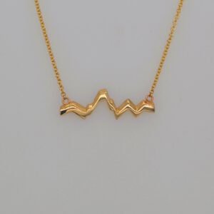 14K Yellow Gold Teton Silhouette Necklace