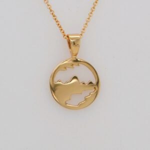14K Yellow Gold Teton Cut Out Pendant