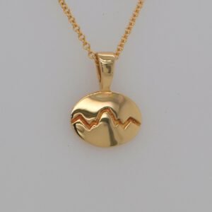 14K Yellow Gold Teton Oval Pendant