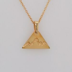 14K Yellow Gold Teton Triangle Pendant