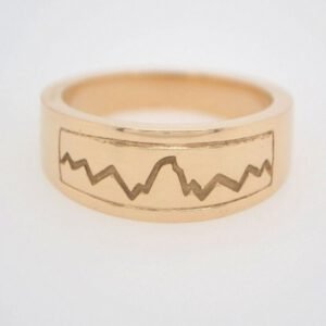 14K Yellow Gold Teton Framed Band