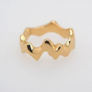 14K Yellow Gold Teton Silhouette Wide Band